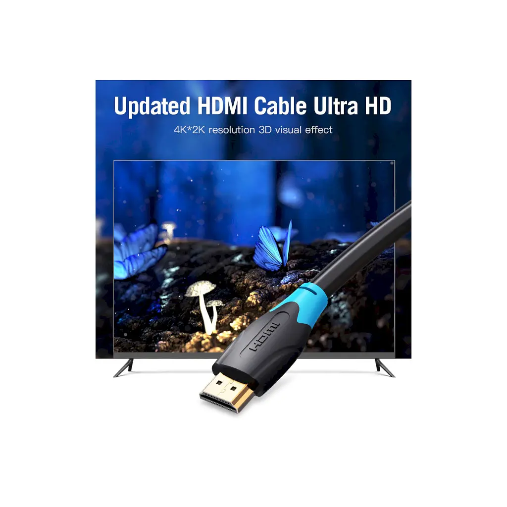 Кабель мультимедійний HDMI M to HDMI M 2.0m V2.0 4K30Hz Vention (AACBH) - фото 5