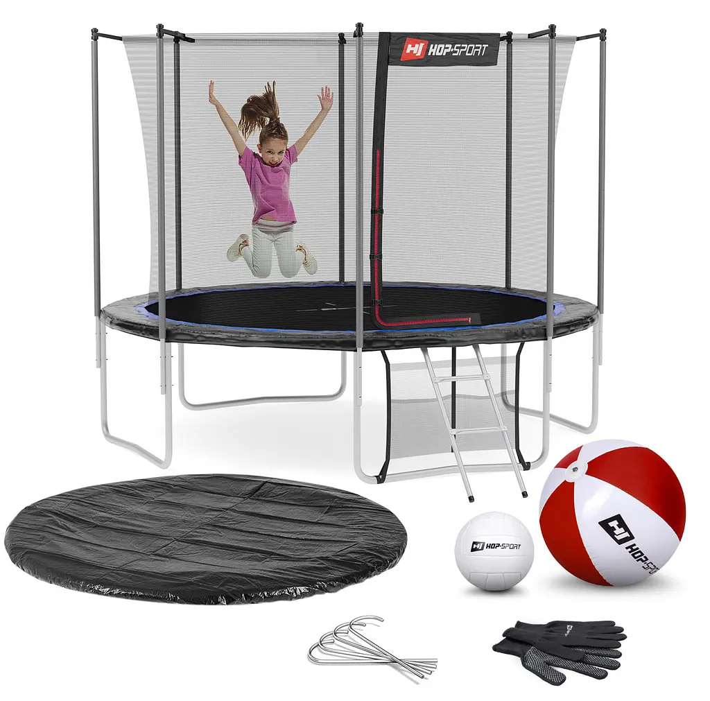 Батут Hop-Sport 10ft (305см) чорно-синій з внутрішньою сіткою (4 ноги) - фото 10