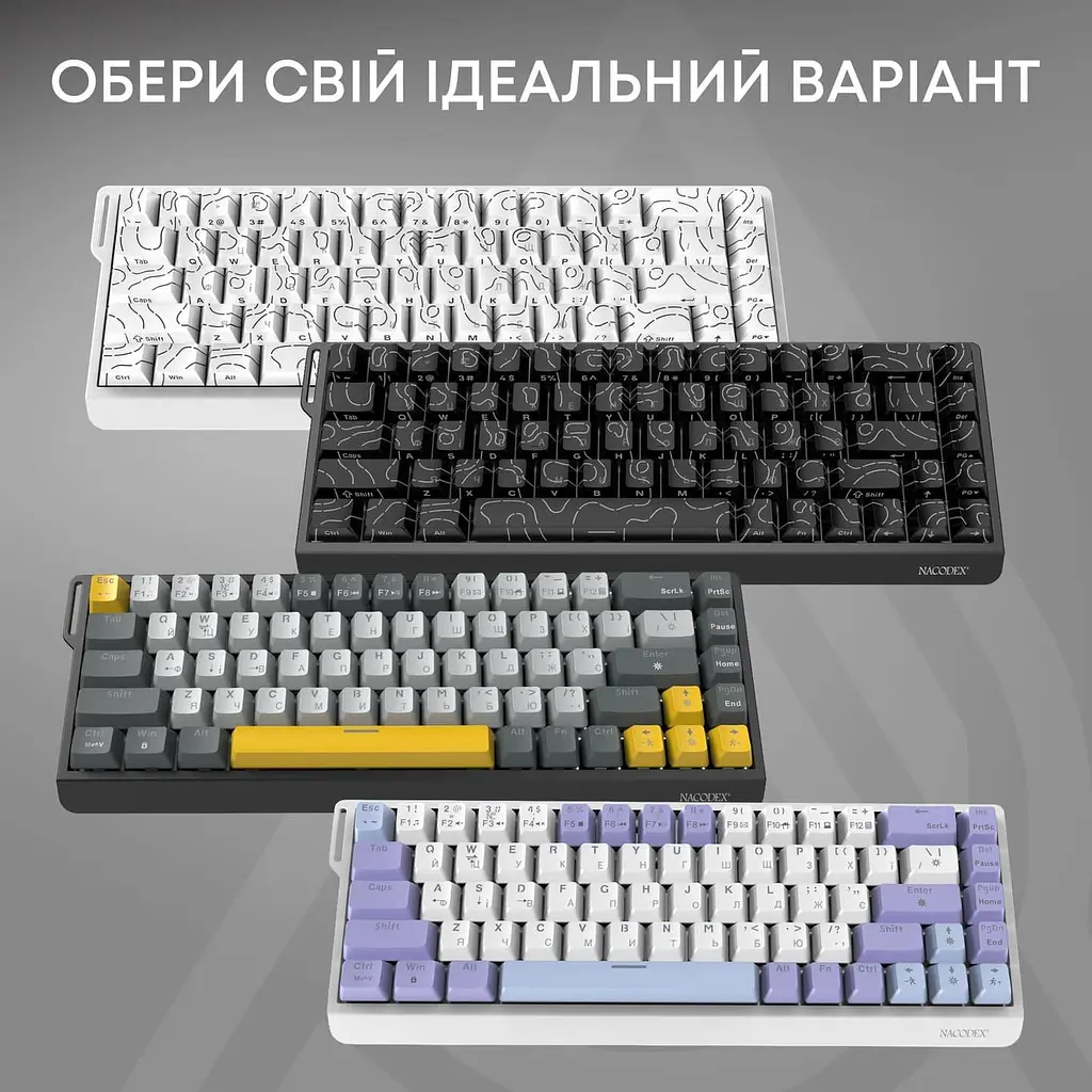 Клавіатура Ajazz NK68 V2 Red Switch (NK68-V2-R-PWB) - фото 6