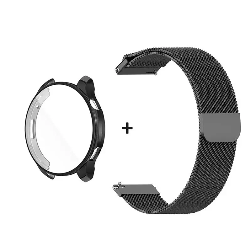 Комплект Tamister для годинника Amazfit GTR4 чорний (чохол + металевий ремінець 22 мм) - фото 2