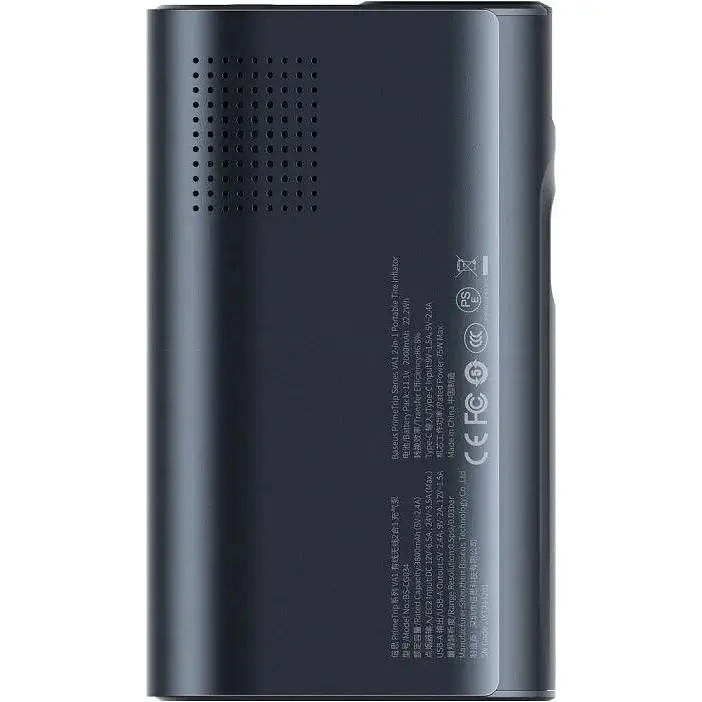 Автомобільний насос Baseus PrimeTrip VA1 Wired Wireless 2-in-1 Tire Inflator black (C11169001121-00) - фото 3