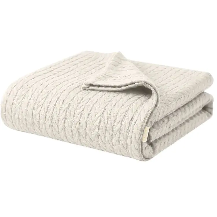 Плед покривало Cosas Ivory Knitted Braid 240х260 см косичка (Blanket_05Ivory_KnittedBraid_240x260)