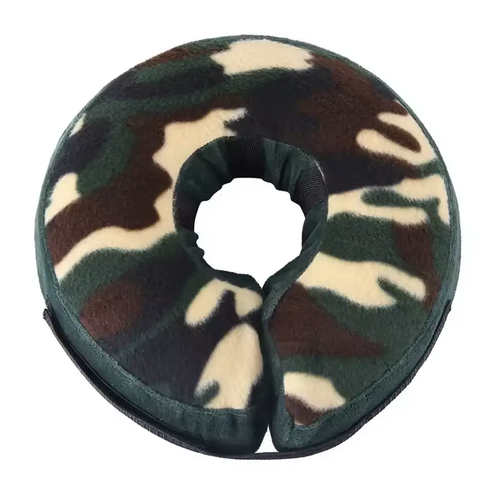 Захисний надувний нашийник для собак Derby Inflatable Cat Dog Elizabeth Collar, Camouflage, M 25-36 см