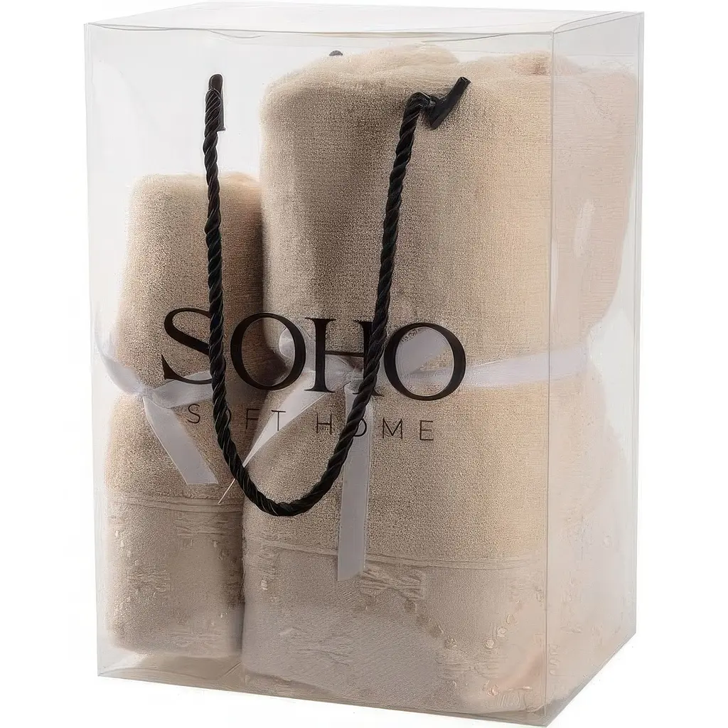 Набір махрових рушників Soho бавовна 35х75 см, 70х140 см Bow Cream (A160070) - фото 2