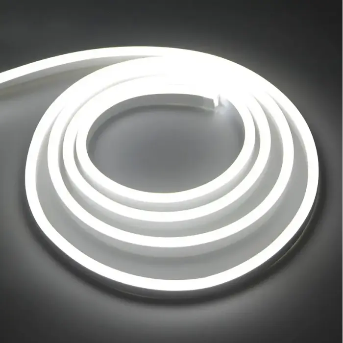 Светодиодная неоновая лента герметичная 5 метров белая NEON 220В JL 2835-120 G IP65 - фото 2