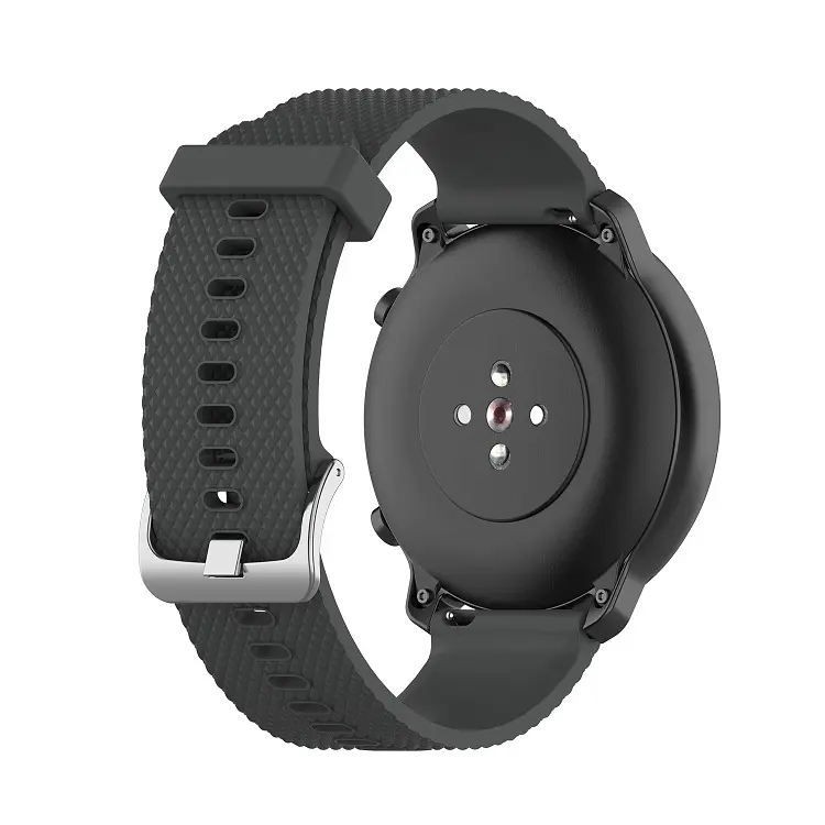 Ремінець силіконовий 20 мм для Samsung Galaxy Watch 42/3 41 мм/Active/Active 2 BeWatch GT Темно-сірий (1011444) - фото 4