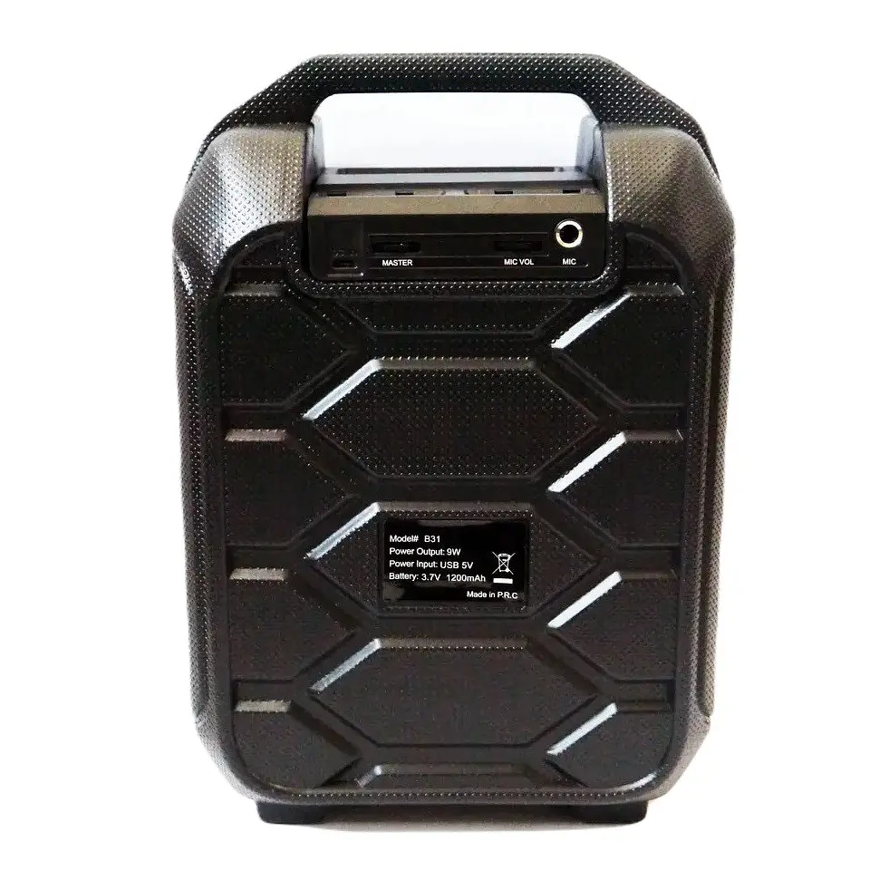 Портативна Bluetooth колонка RIAS B31 валіза з караоке Black (4_00164) - фото 3