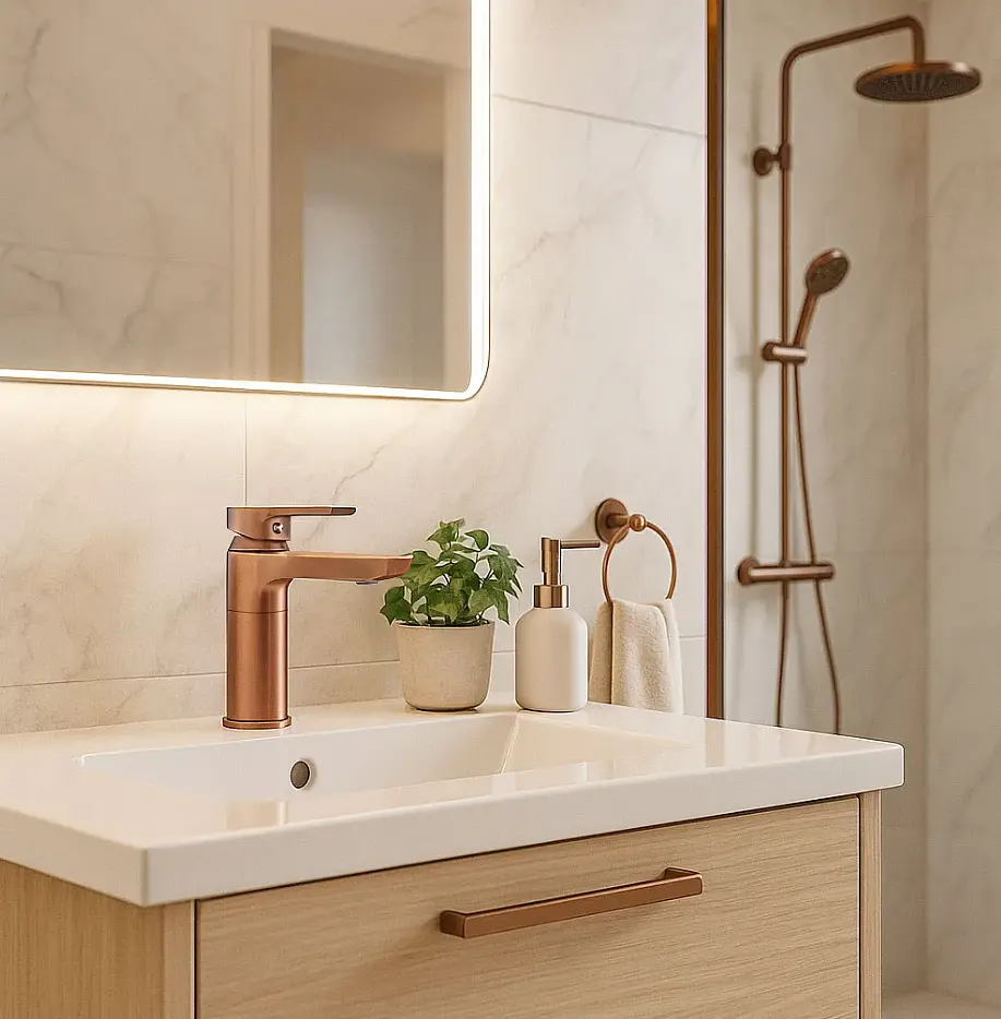 Змішувач для умивальника Rea Argus низький brushed copper REA-B3005 - фото 4