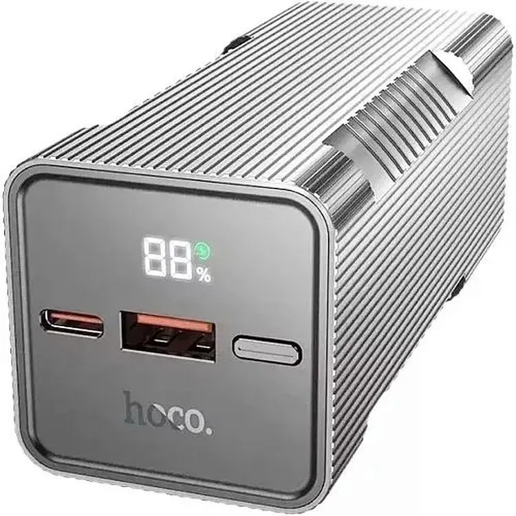 Портативна батарея Hoco Q15 Flashlight 22.5W 10000 mAh Grey - фото 3