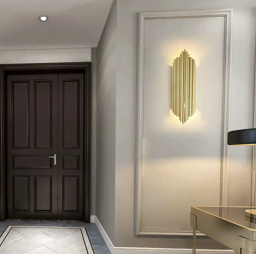 Дизайнерський настінний світильник Harmonic Gold Line F WS 17A/2 GD - фото 6