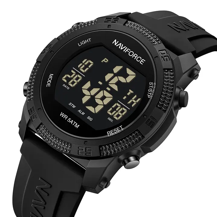 Наручний годинник чоловічий Naviforce Europe Black Чорний (3153) - фото 2
