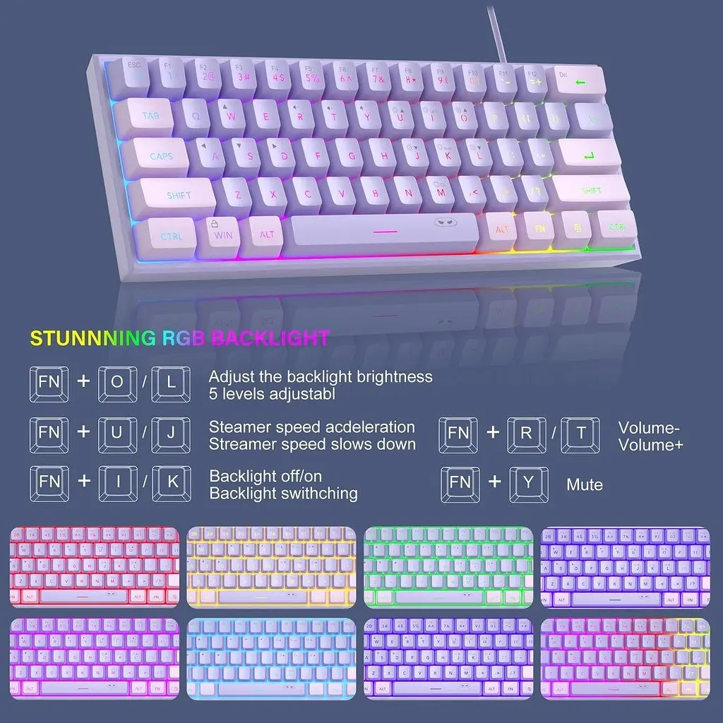Клавіатура MageGee TS91 RGB (6971969727564-UA) Violet (G-000004393) - фото 5