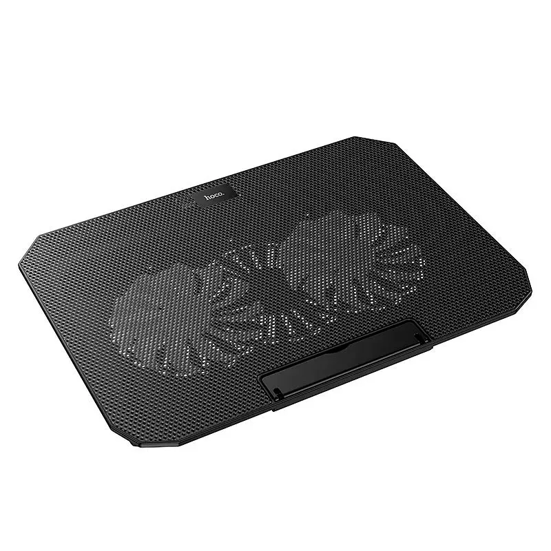 Підставка під ноутбук HOCO GA4, 12-17", 2*140mm 1300±10% RPM, корпус пластик+алюміній, 2xUSB 2.0, 357x262x30mm, RGB, Black, Box - фото 5