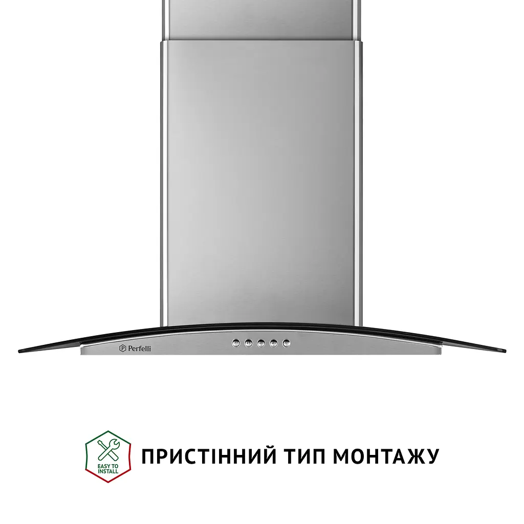 Витяжка декоративна зі склом PERFELLI GRASSI 6HMX INOX - фото 2