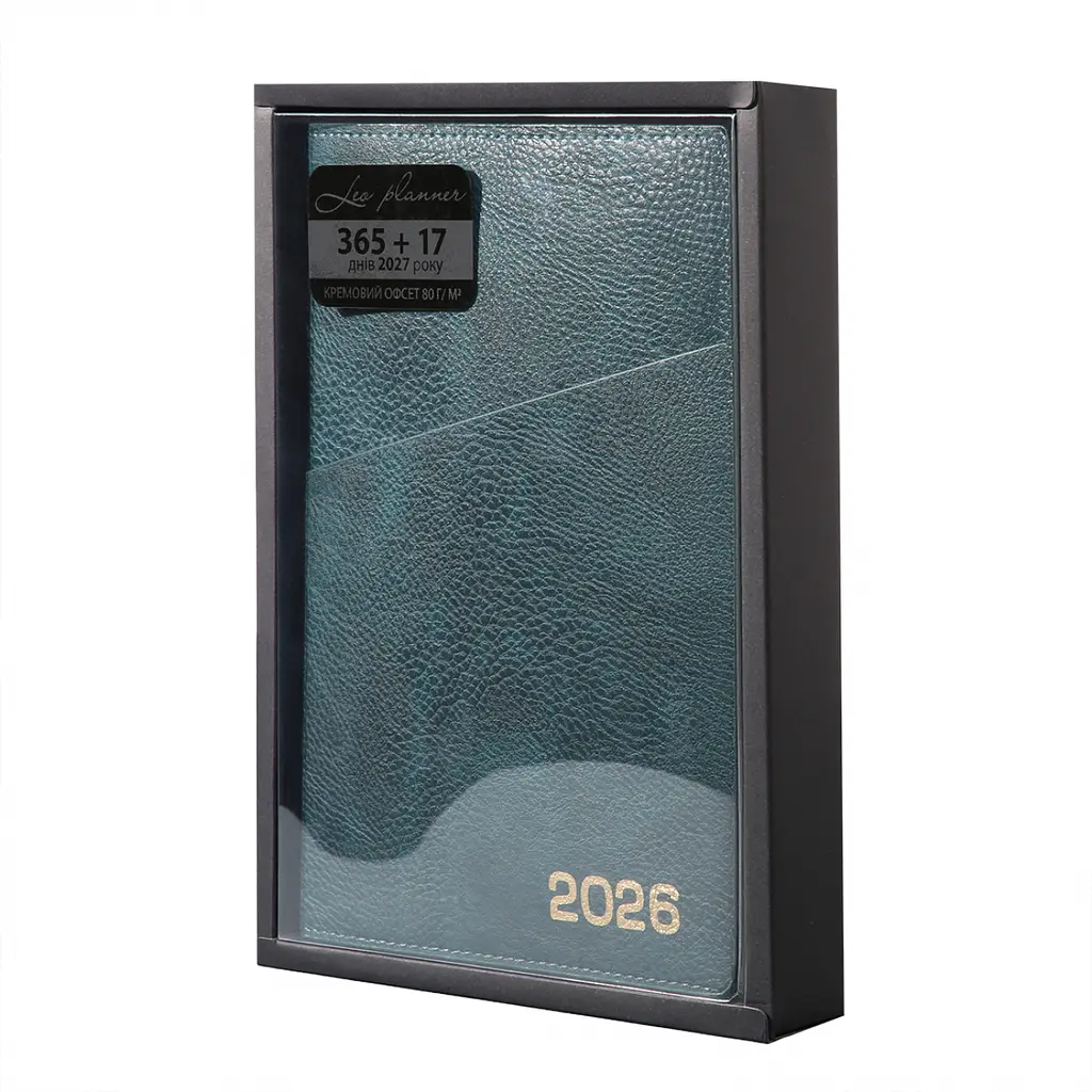 Ежедневник-деловая записная книжка А5 Leo Planner Credo 2026 интегральный изумрудный 368 страниц (252646) - фото 3