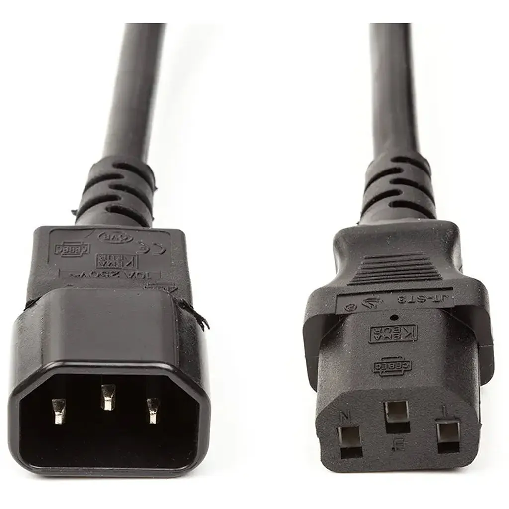 Кабель живлення PowerPlant IEC C13-C14, Cu 3x1.5мм2, 3м