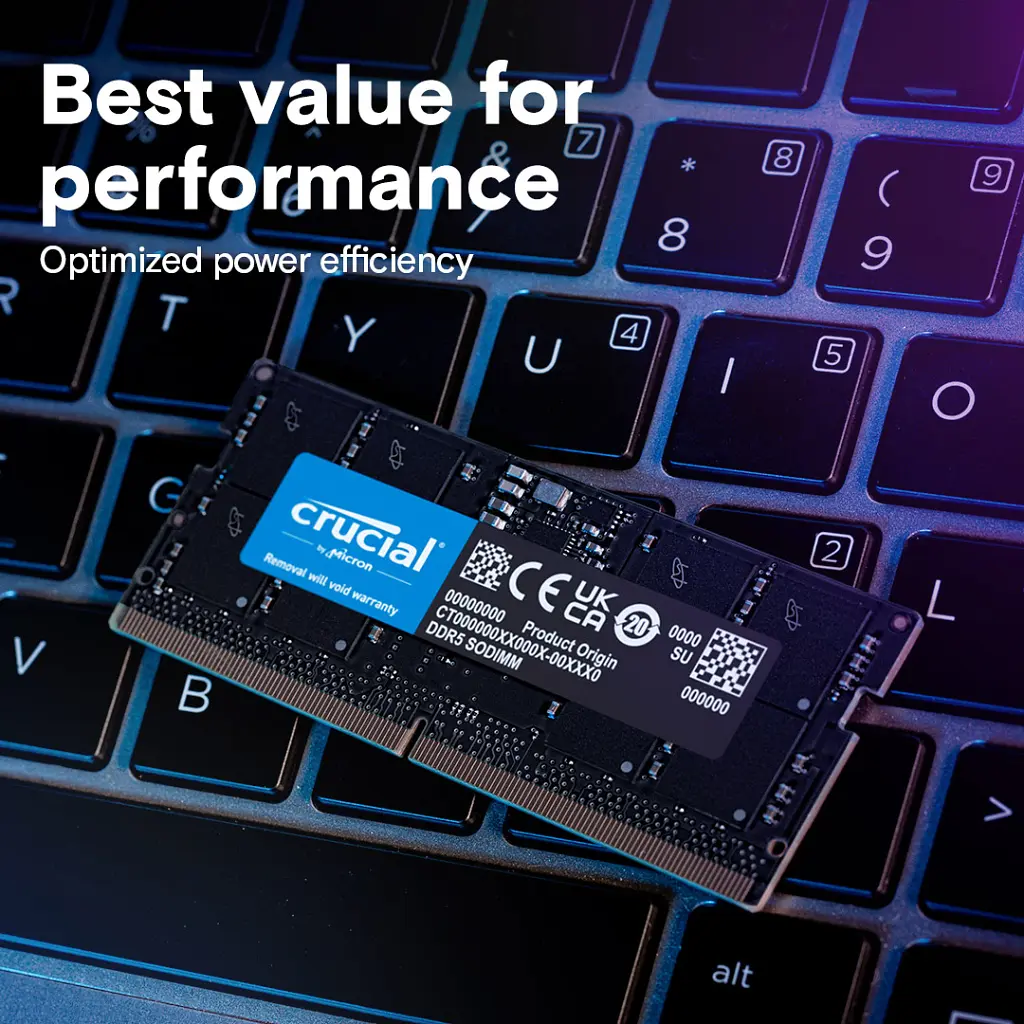 Модуль пам'яті для ноутбука SoDIMM DDR5 8GB 5600 MHz Micron (CT8G56C46S5T) - фото 5