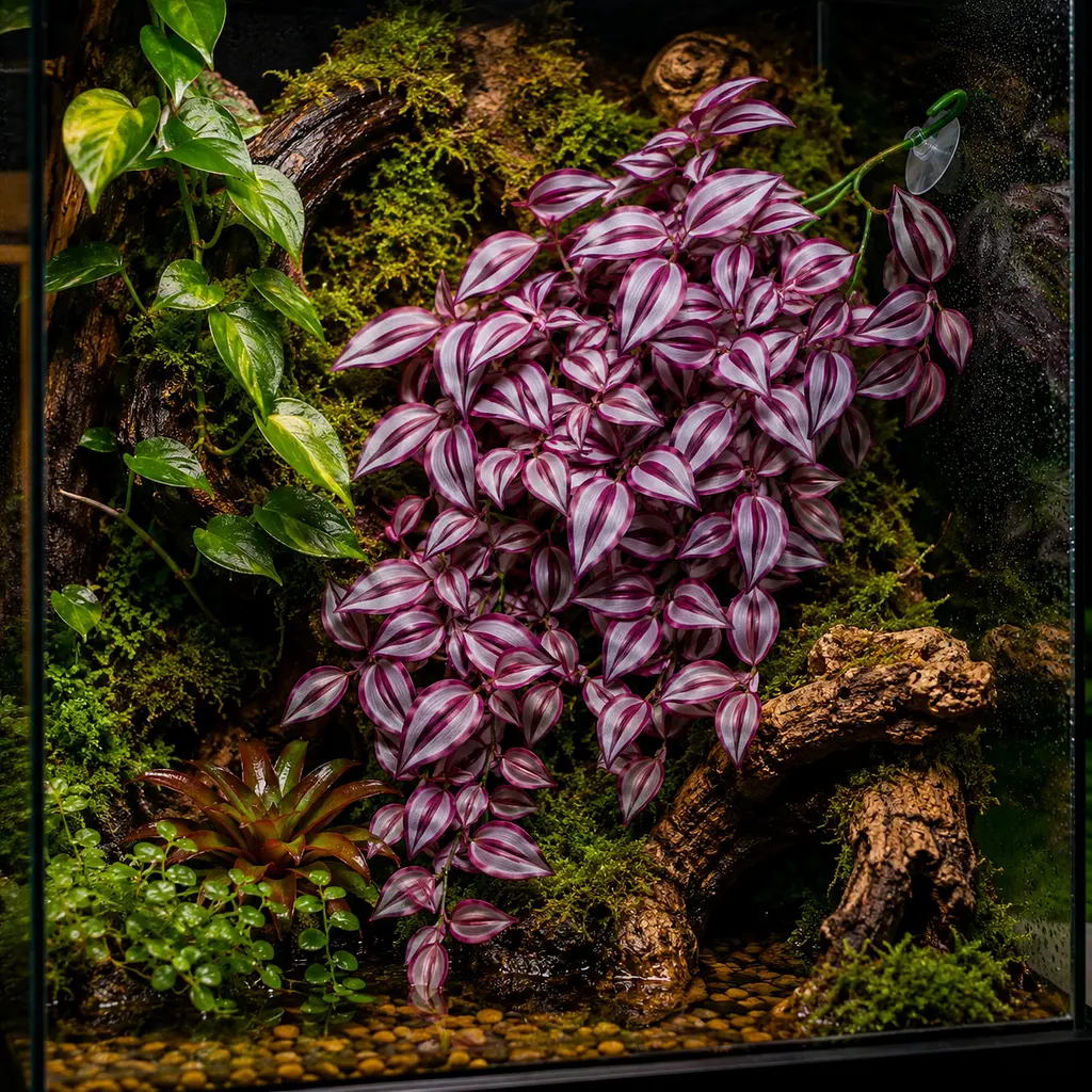 Штучна рослина Hobby Climber Purpurea 70 см (37726) для тераріуму, акватераріуму та палюдаріуму - фото 4
