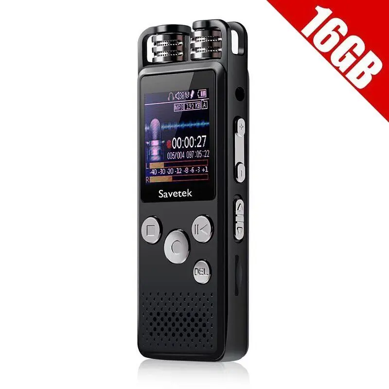 Професійний цифровий диктофон для журналіста Savetek GS-R07 16 Гб (100359) - фото 2