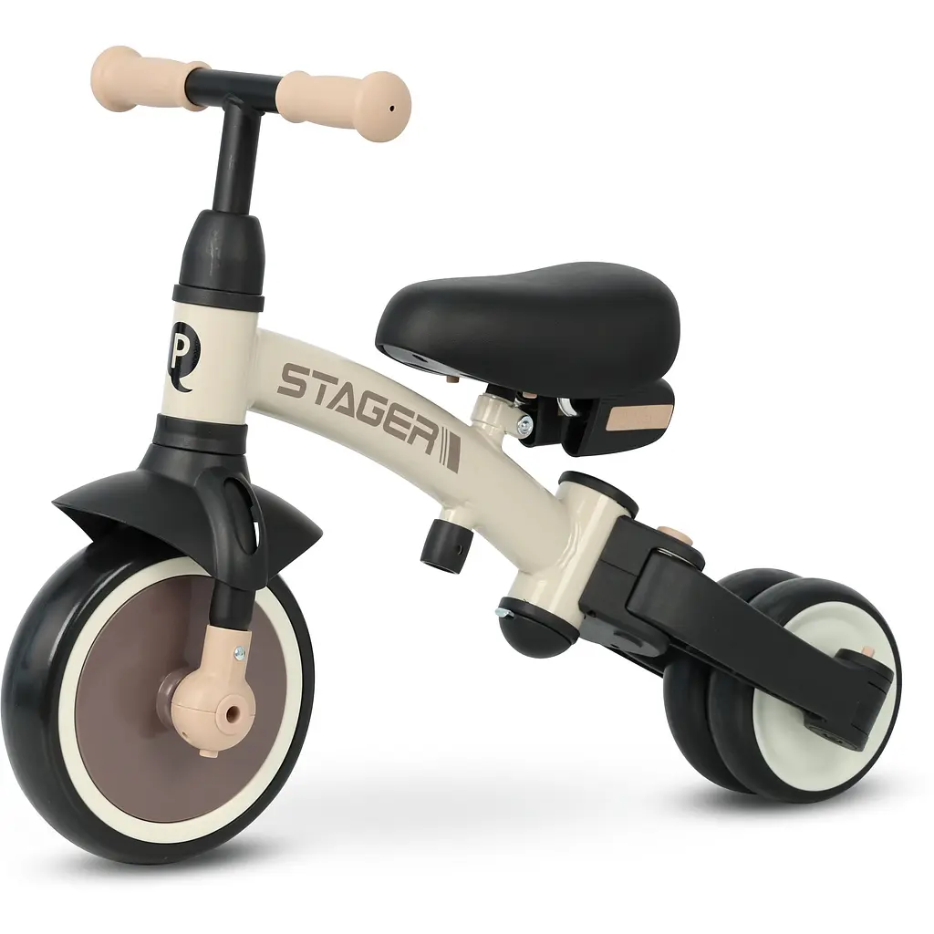 Велосипед біговел з ручкою Qplay Stager 3 в 1 Beige-Brown (T80STAGERBeigeBrown) - фото 8