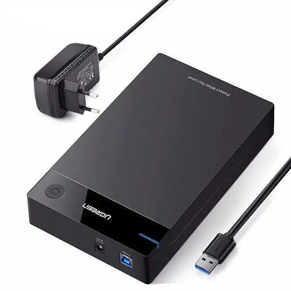 Зовнішня кишеня Корпус для жорсткого диска Ugreen US222 HDD/SSD 3.5 SATA USB 3.0 USP чорний (50422) - фото 2
