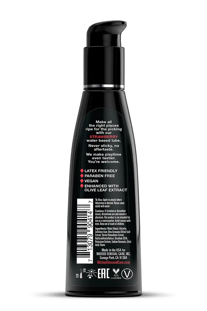 Їстівний лубрикант зі смаком полуниці Wicked Aqua 120 ml - фото 2