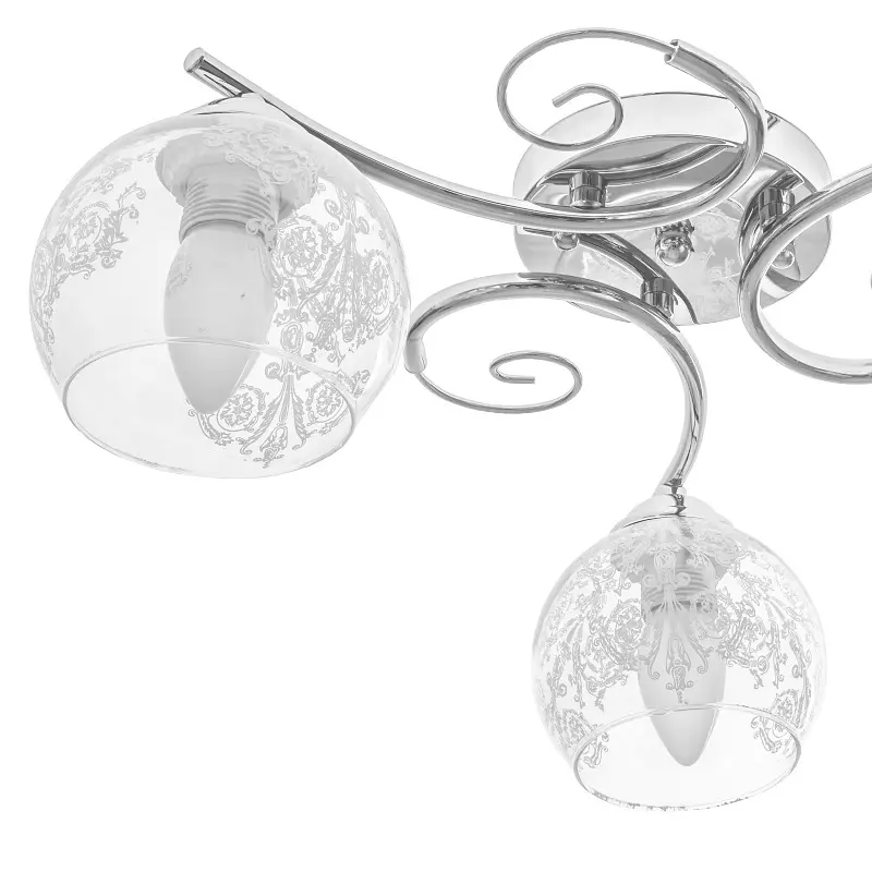 Люстра потолочная Brille в спальню E27 60W CH (LK-596C/3) - фото 5