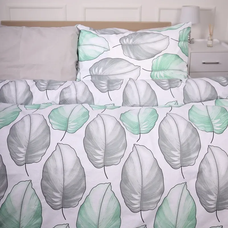 Наволочка MirSon Ranforce Elite 17-4843 Evelina 60х60 см сіро-зелена (2200009580994) - фото 3