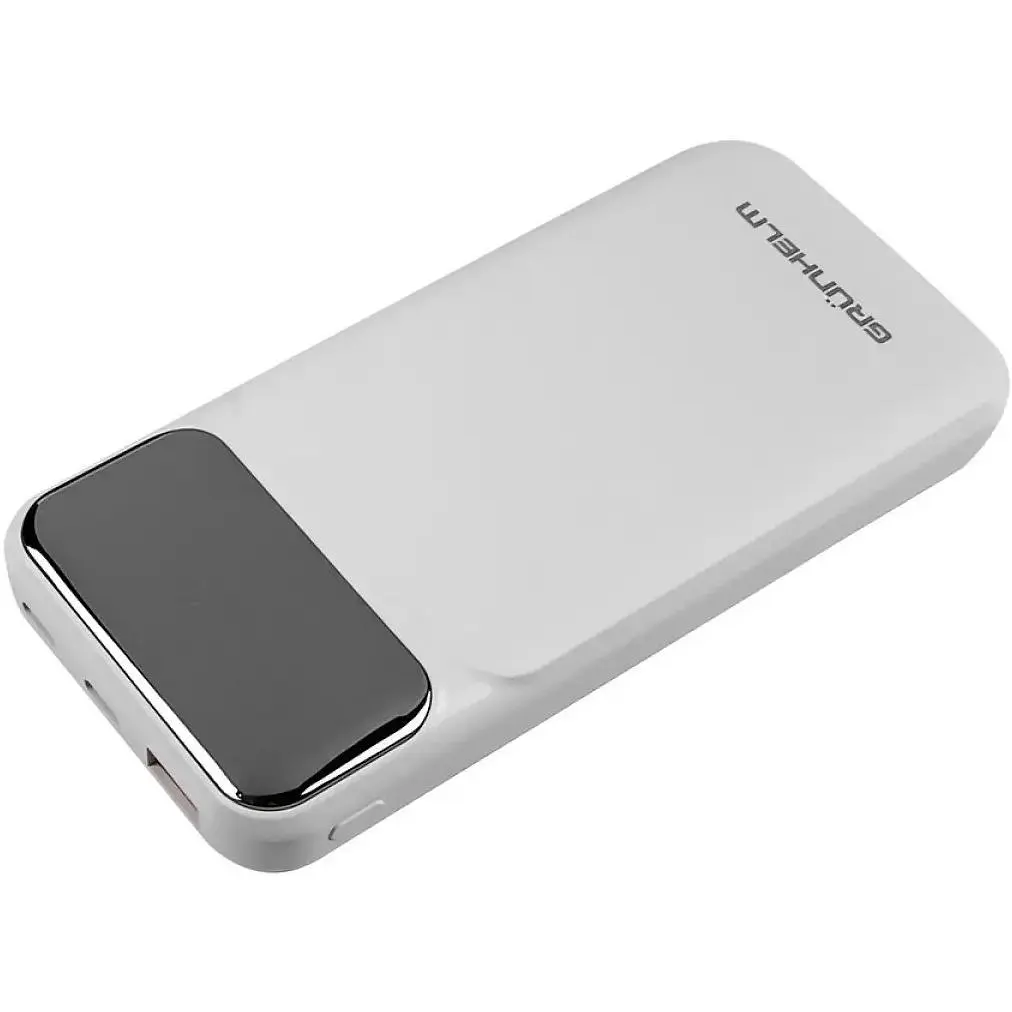 Портативная батарея Grunhelm GP-10WQC Power Bank 10.000 mAh белая (137526) - фото 2