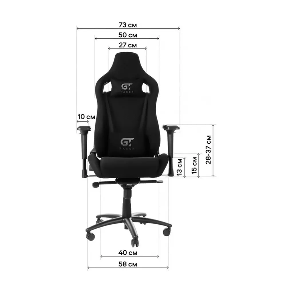 Крісло ігрове GT Racer X-0712 Shadow Gray - фото 2