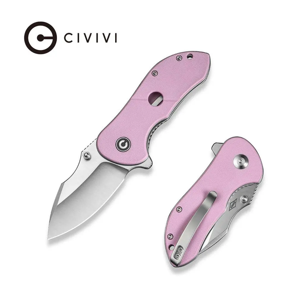 Ніж складаний кишеньковий Civivi Gordo, (6.4 см) D2/G10 рожевий - фото 10
