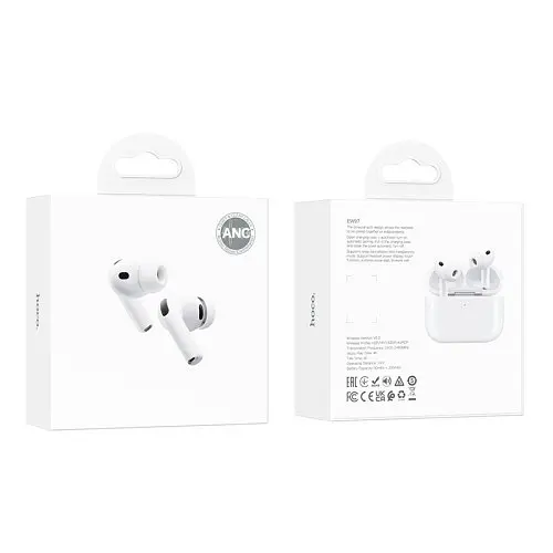 Навушники бездротові HOCO EW97 True wireless ANC noise reduction BT headset Білі - фото 2