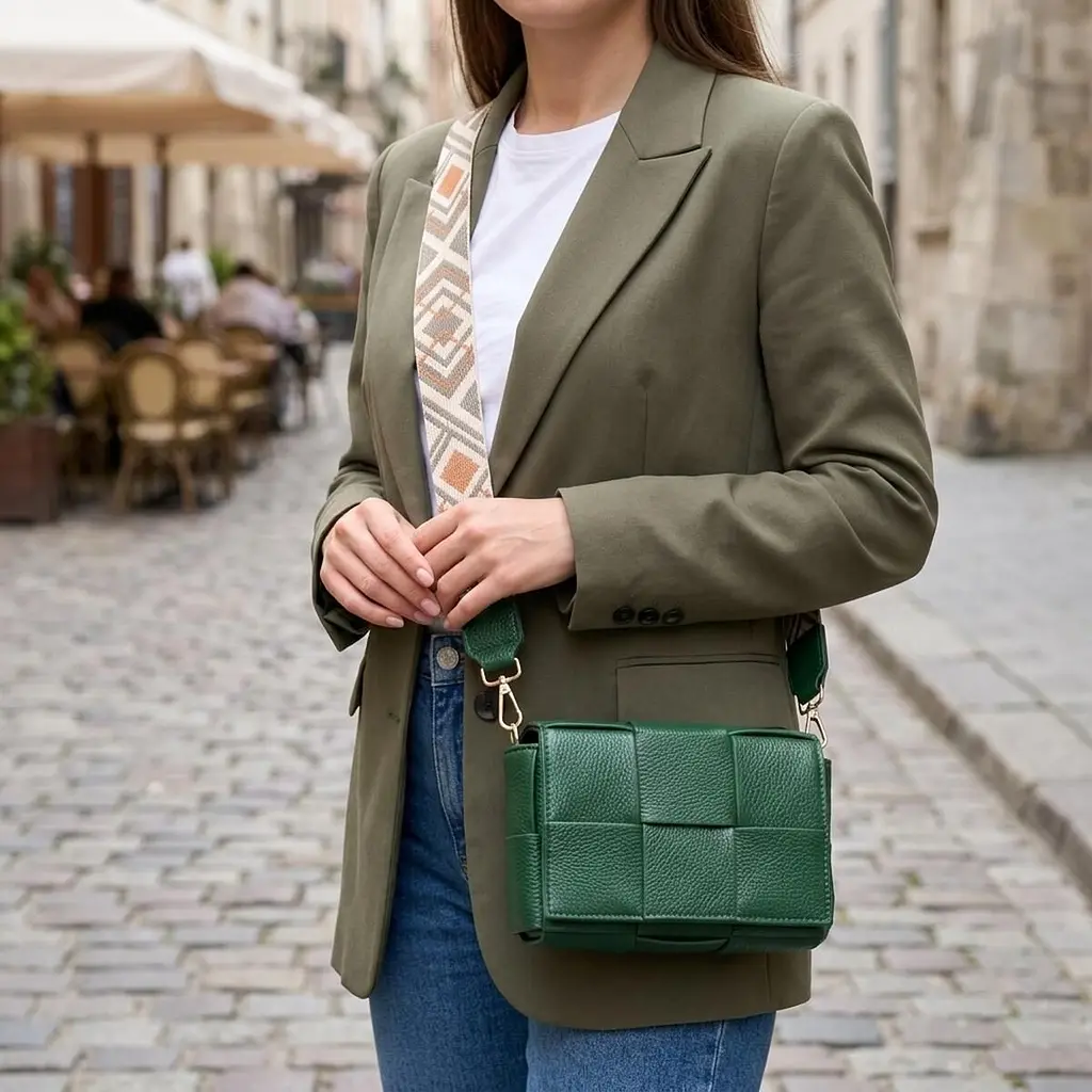Компактна вечірня сумка для жінок з палітурками з натуральної шкіри Vintage 22312 зелена - фото 2