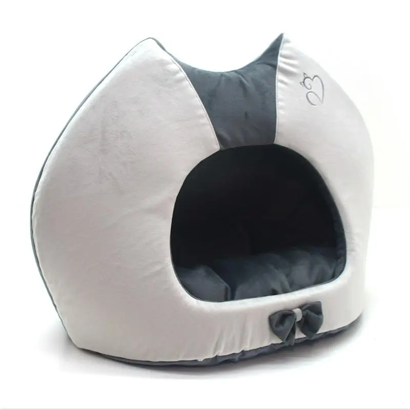 Будка для котів та собак Zoo-hunt Містик-котик №2 36х46х46 см сіра - фото 3