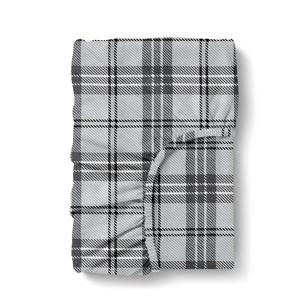 Набір простирадло на резинц фланель 80х160 BASALT TARTAN COSAS (4822052502785) - фото 2