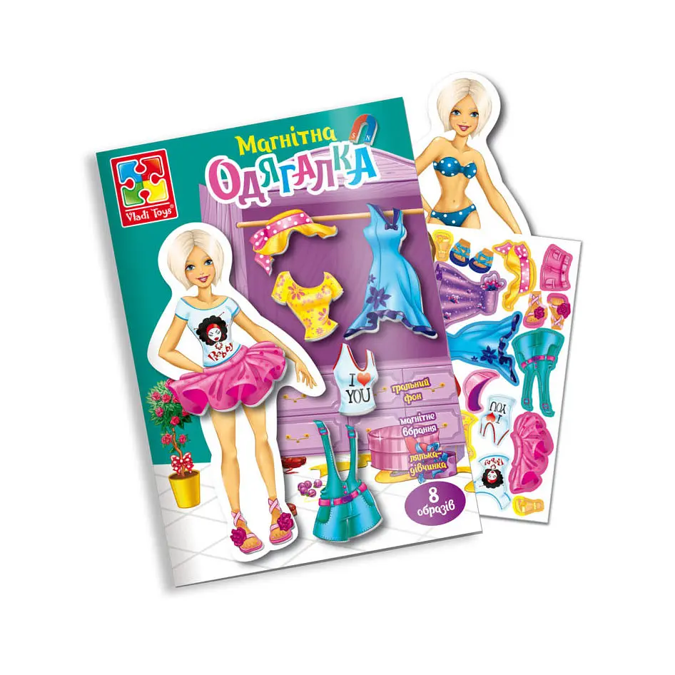 Магнітна гра Одягалка "Блондинка" Vladi Toys VT3204-30 Укр - фото 2