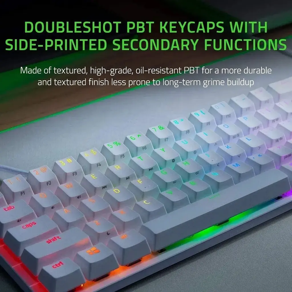 Клавиатура Razer Huntsman Mini Purple Switch ENG Mercury Edition (RZ03-03390300-R3M1) [63492] - фото 8