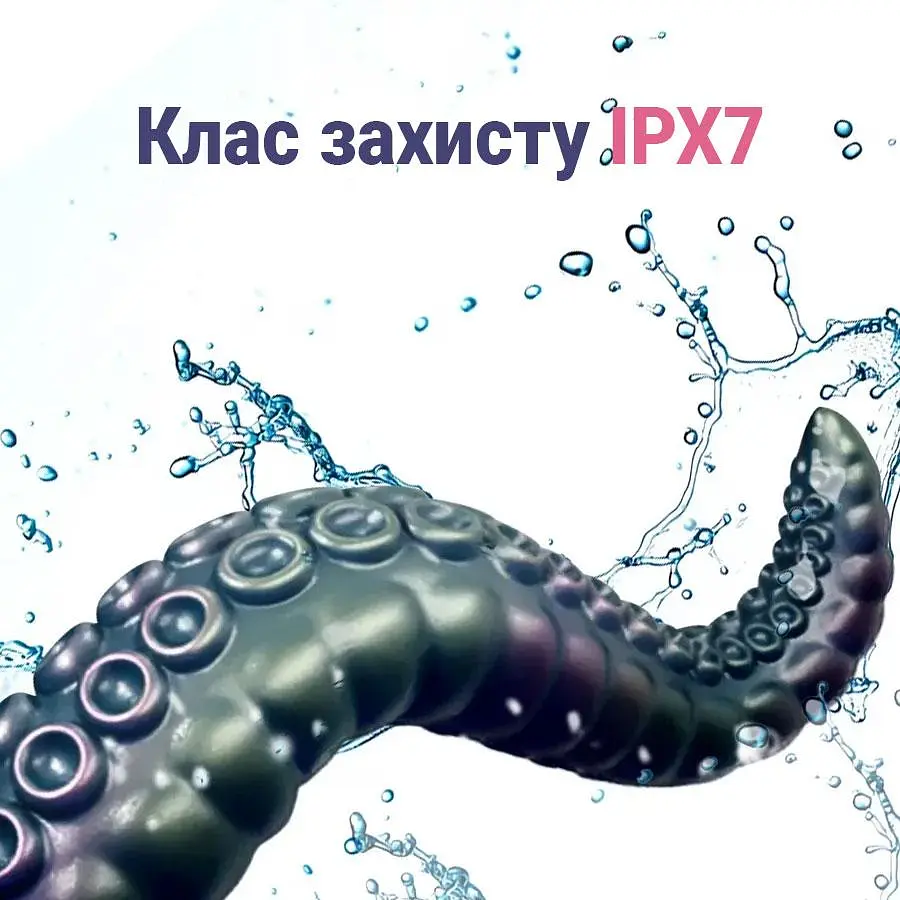 Анально-вагінальний вібратор G-стимулятор тентакль, щупальця хентай, Yunman Tentacle силіконовий 24 см чорний - фото 4