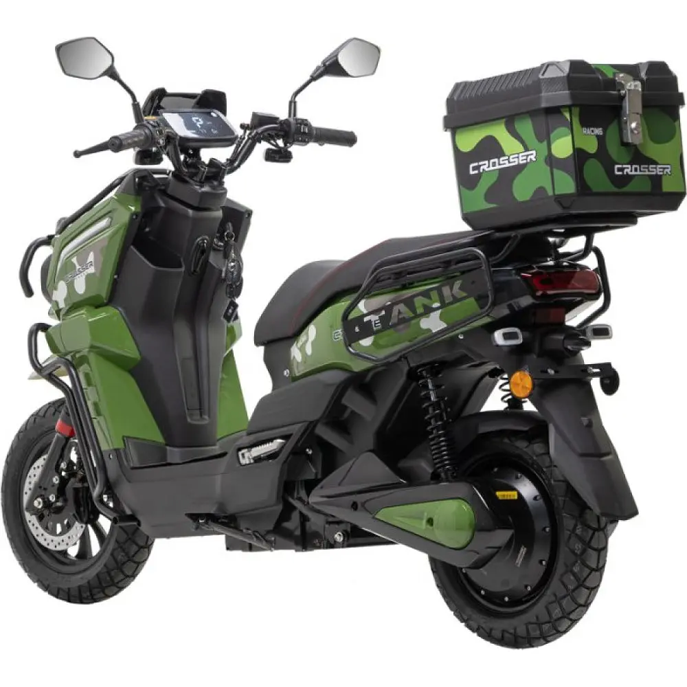 Электроскутер Двухместный Crosser CR-21 (2500W 76.8V/40Ah) Зеленый - фото 11