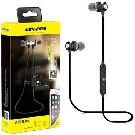 Наушники беспроводные - стерео-гарнитура Bluetooth Awei A980BL - фото 4
