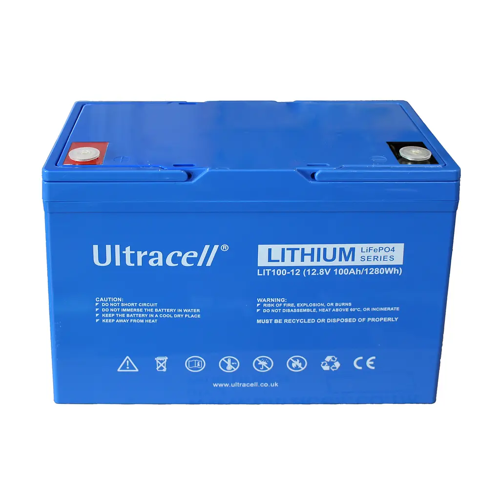 Батарея аккумуляторная Ultracell LiFePO4 12(12.8)V 100Ah/1280W(1.28kW) STANDARD - фото 2