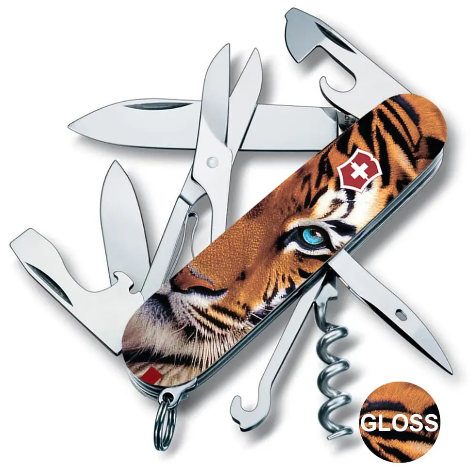 Ніж Victorinox Climber Animal 91мм 14функ Тигр - фото 2