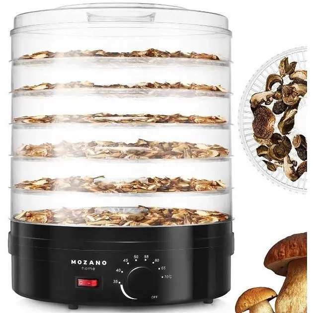 Сушилка-дегидратор для мяса и овощей Mozano AGD/SUS/03#CZA 500 Вт сито 28 см до 70 °C - фото 4