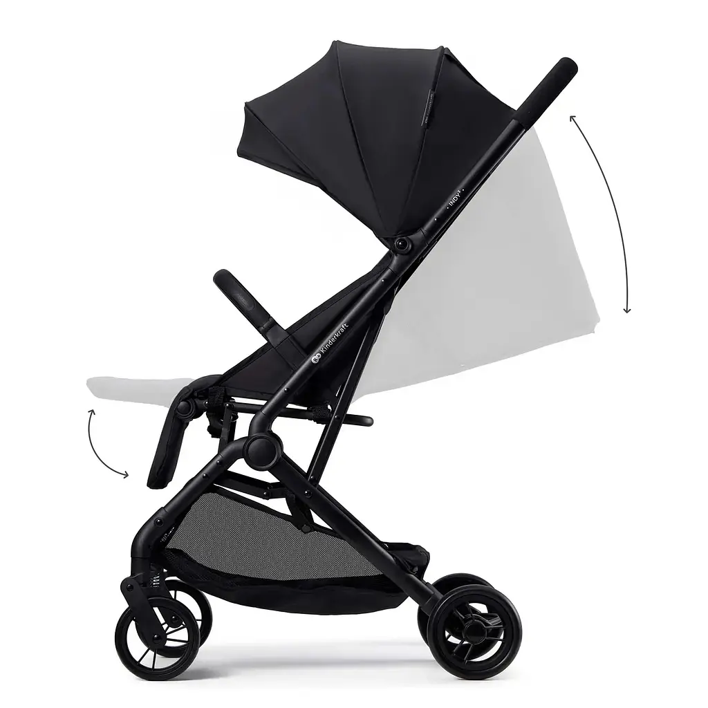 Прогулянкова коляска Kinderkraft Indy 3 Coal Black (KSINDY03BLK0000) - фото 8