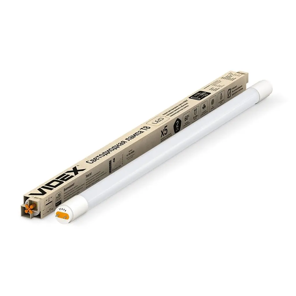 Лампочка Videx LED T8 24W 1.5M 6200K 220V, матовая (VL-T8-24156) - фото 3