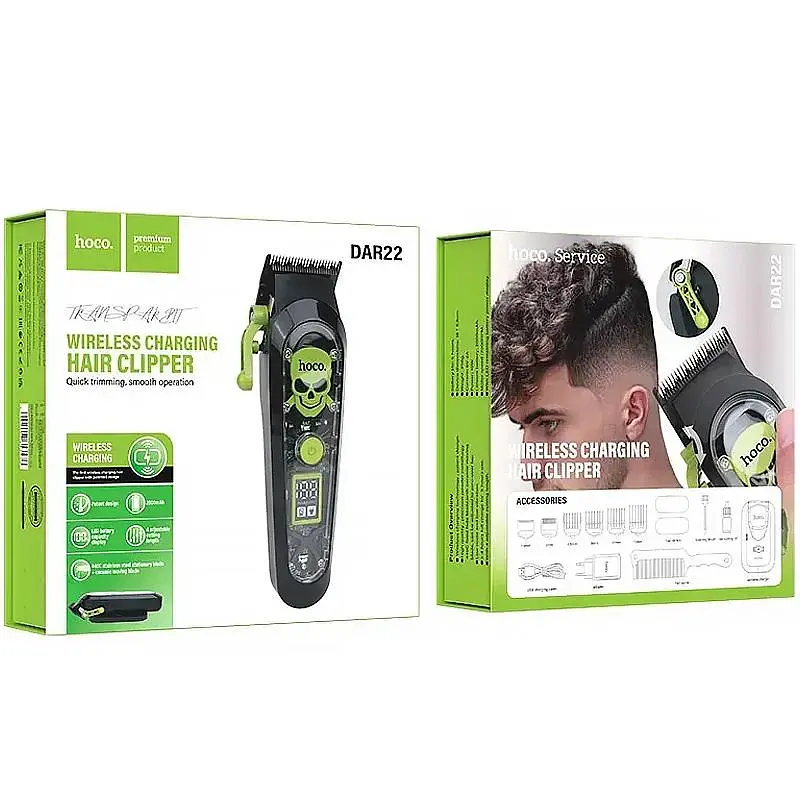 Машинка для стрижки волос Hoco DAR22 Barber Pro Black - фото 6