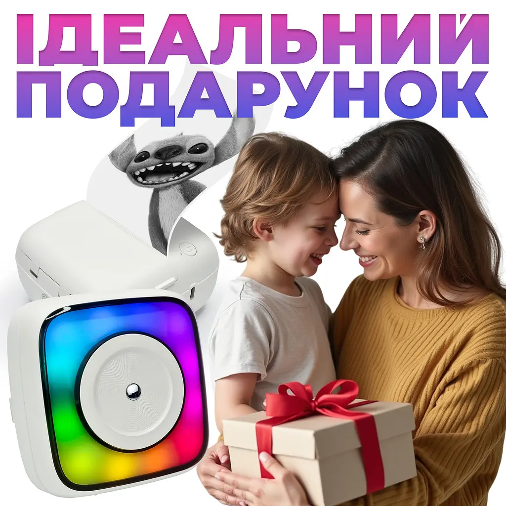 Мобільний терморинтер JETIX Mini Printer Student 2 з Bluetooth, нічником і з набором термопаперу в комплекті - фото 9