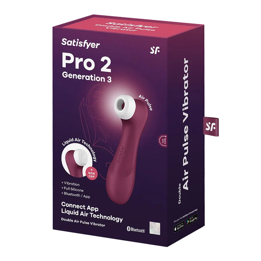 Вакуумний кліторальний стимулятор Satisfyer Pro 2 Generation 3 Wine Red Satisfyer SO7774 94132 - фото 2