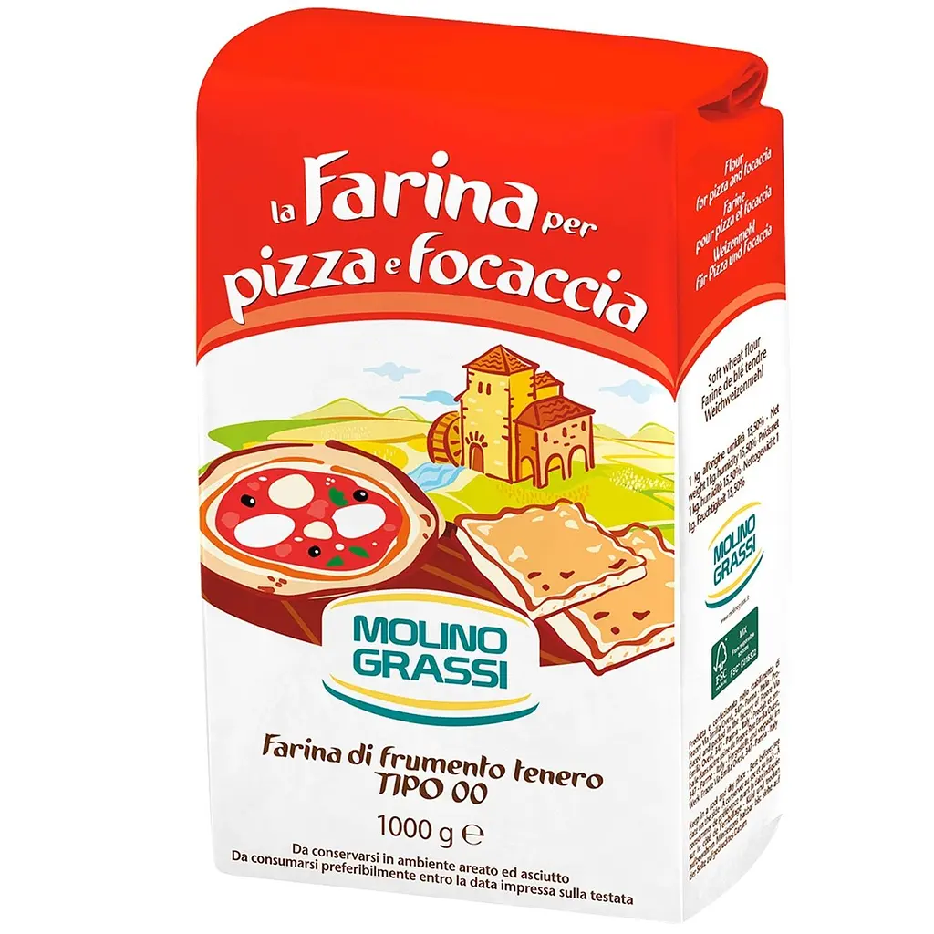 Борошно Molino Grassi Pizza E Focaccia Тipo 00 з м'яких сортів пшениці 1 кг - фото 2