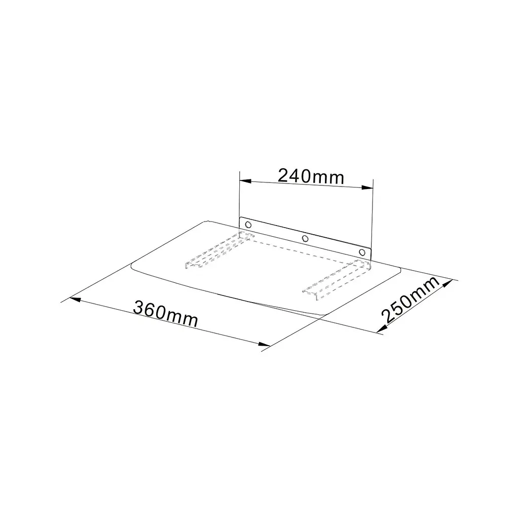 Кронштейн для тюнера Cabletech UCH0216 36х25 см Чорний (110616703) - фото 5